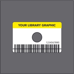 Stregkodeetiket til CD/DVD/CD-R 50x80 acetat, FARVET m/print m/tråd