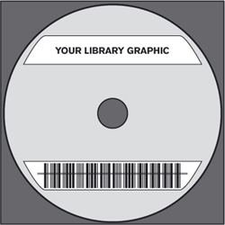 Stregkodeetiket til CD/DVD/CD-R 2 x 15x90/Ø117 acetat, HVID m/print m/tråd