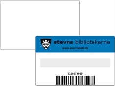 Lånerkort PVC, printet 4+0, med signaturpanel + tiltryk af stregkode