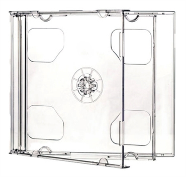 CD-boks til 2 CD\'er, slimline design, KLAR tray/indlæg