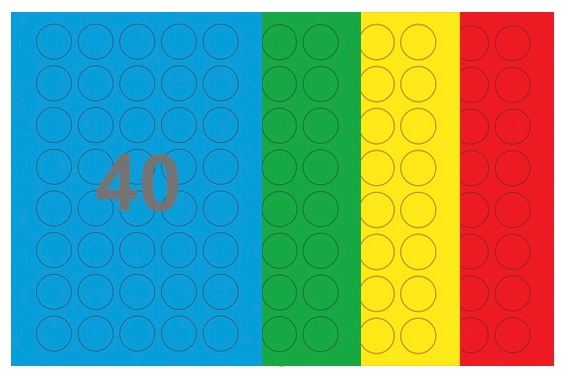 Arketiket  Ø30, FLERE FARVER