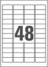 Arketiket 45,7x21,2 HVID - Aftagelig