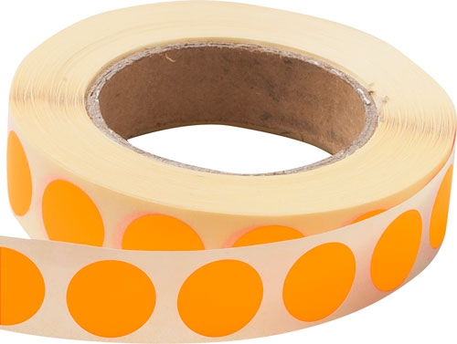 Rulleetiket Ø13, NEONORANGE