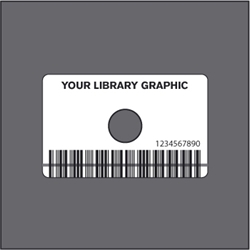 Stregkodeetiket til CD/DVD/CD-R 50x80 acetat, HVID m/print m/tråd