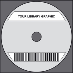 Stregkodeetiket til CD/DVD/CD-ROM 2 x 15x90/Ø117 acetat, HVID m/print