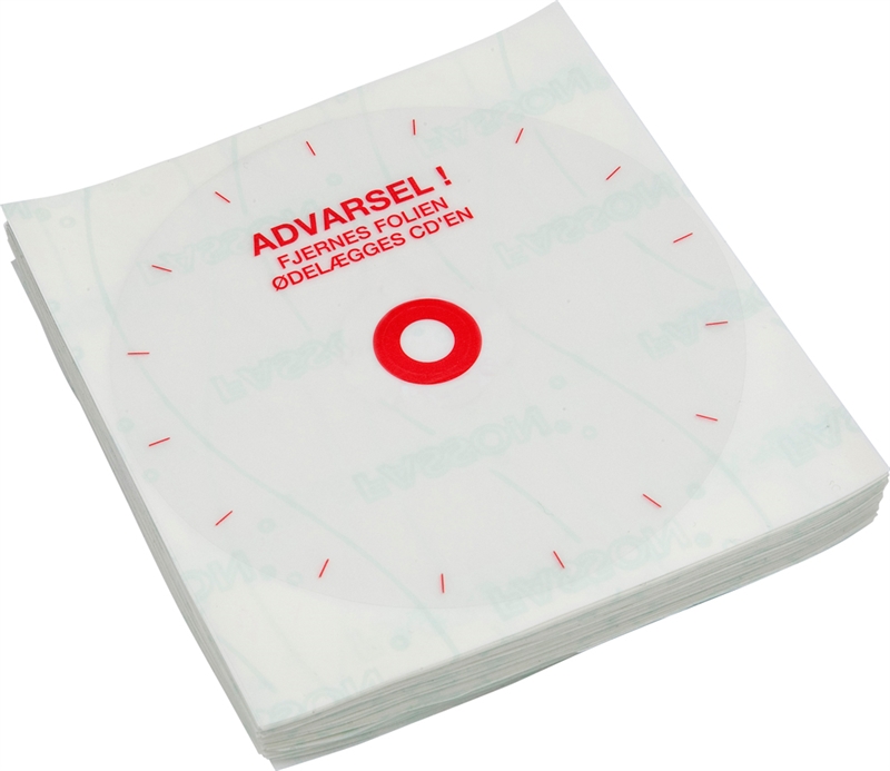 AV sikkerhedsfolie lamineret med standard advarselstekst