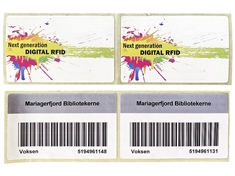 RFID-etiket 50x80 papir HVID m/farvet print