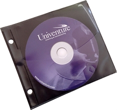 UniKeep JewelPak CD/DVD dobbeltlomme, sort PP - 100 stk.
