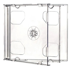 CD-boks til 2 CD'er, slimline design, KLAR tray/indlæg