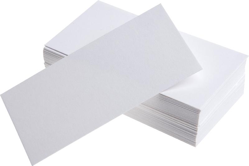 Kartonbrik til bibliografiske oplysninger (75x33)