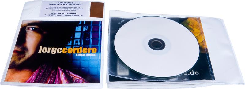Bibliotekslomme til 1 disc og libretto, PP