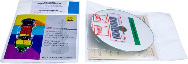 Bibliotekslomme til 1 disc. Piktogram, PP