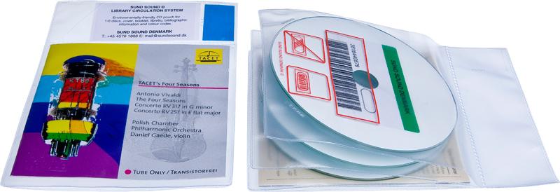 Bibliotekslomme til 3 discs. Piktogram, PP