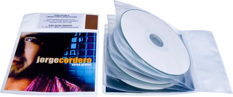 Bibliotekslomme til 4 discs, PP