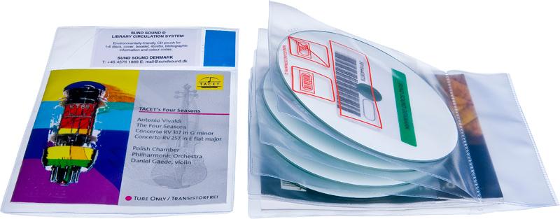 Bibliotekslomme til 4 discs og libretto. Piktogram, PP
