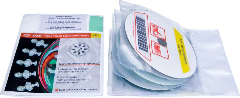 Bibliotekslomme til 4 discs. Piktogram, PP