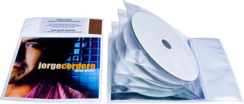 Bibliotekslomme til 5 discs, PP