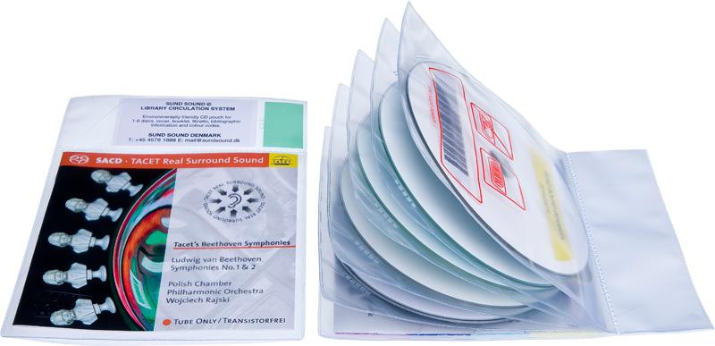 Bibliotekslomme til 5 discs. Piktogram, PP