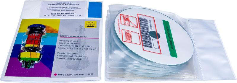 Bibliotekslomme til 5 discs. Piktogram, PP