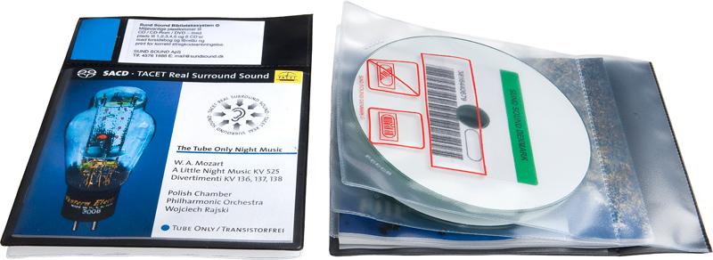 Bibliotekslomme til 2 discs, booklet og libretto. Piktogram, SORT PP