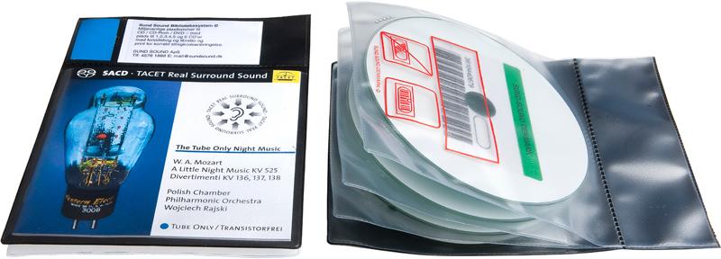 Bibliotekslomme til 3 discs og booklet. Piktogram, SORT PP