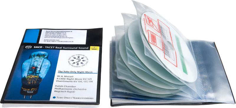 Bibliotekslomme til 5 discs, booklet og libretto. Piktogram, SORT PP