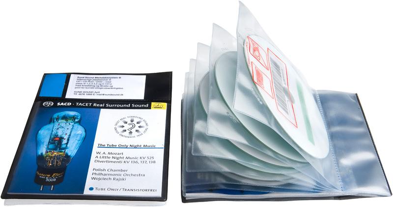 Bibliotekslomme til 6 discs, booklet og libretto. Piktogram, SORT PP