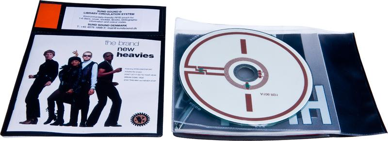 RFID bibliotekslomme til 1 disc, booklet og libretto, SORT PP