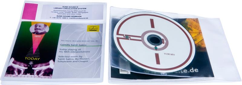 RFID bibliotekslomme til 1 disc, booklet og libretto, KLAR PP