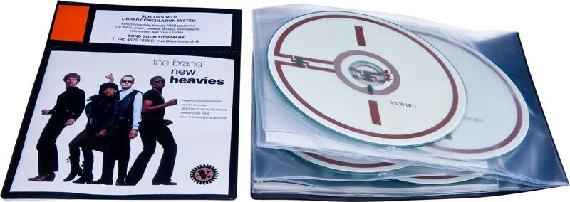 RFID bibliotekslomme til 4 discs, booklet og libretto, SORT PP